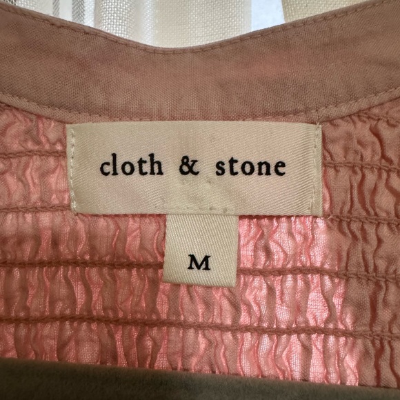 Cloth & Stone Boho V-Neck Long Sleeve Botton Cuff Blouse• Medium - Picture 4 of 5